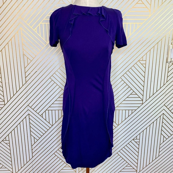 Karen Millen Dresses & Skirts - Karen Millen Ruffle Evening Wiggle Purple Dress